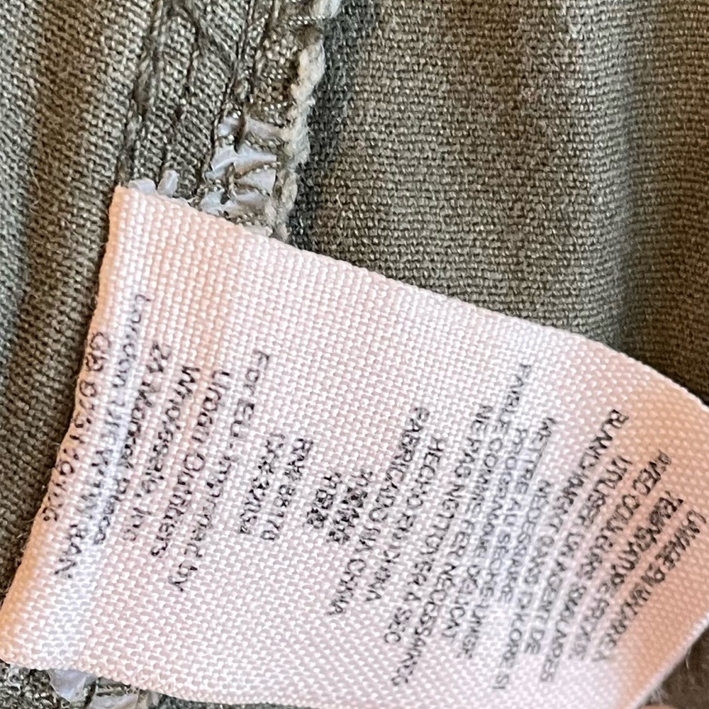 Free People Distressed Army Green Fitted Jacket Size Small - Picture 9 of 10